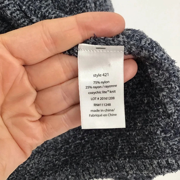 Barefoot Dreams Women’s Calypso Wrap Sweater Soft Cozy Warm Blue/Grey Size M - Picture 5 of 6